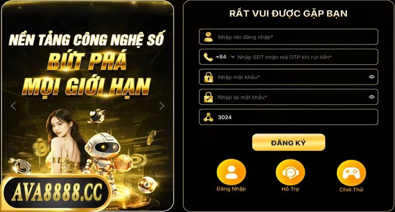 Hướng dẫn đăng ký tham gia nền tảng Ava8888