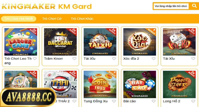 Sảnh cược game bài KM