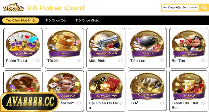 Sảnh game bài V8 Pocker đình đám